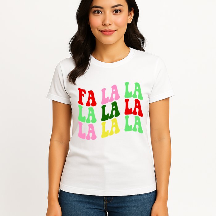 Fa La La Groovy Christmas Womens T-Shirt
