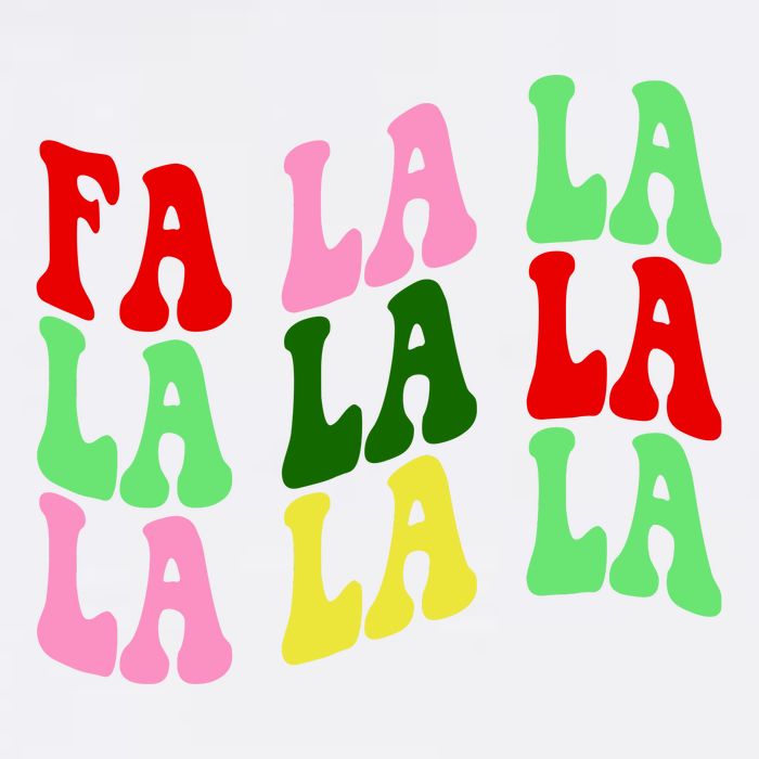 Fa La La Groovy Christmas Womens T-Shirt