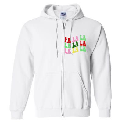 Fa La La Groovy Christmas Full Zip Hoodie