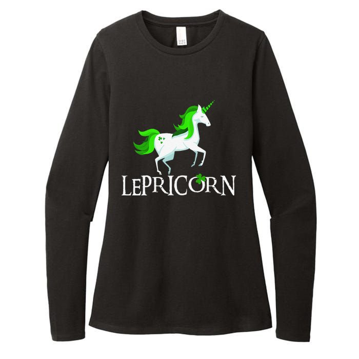 Funny Lepricorn Leprechaun Unicorn St. Patrick's Day Womens CVC Long Sleeve Shirt