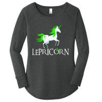 Funny Lepricorn Leprechaun Unicorn St. Patrick's Day Women's Perfect Tri Tunic Long Sleeve Shirt