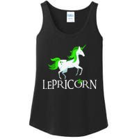 Funny Lepricorn Leprechaun Unicorn St. Patrick's Day Ladies Essential Tank