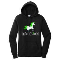 Funny Lepricorn Leprechaun Unicorn St. Patrick's Day Women's Pullover Hoodie