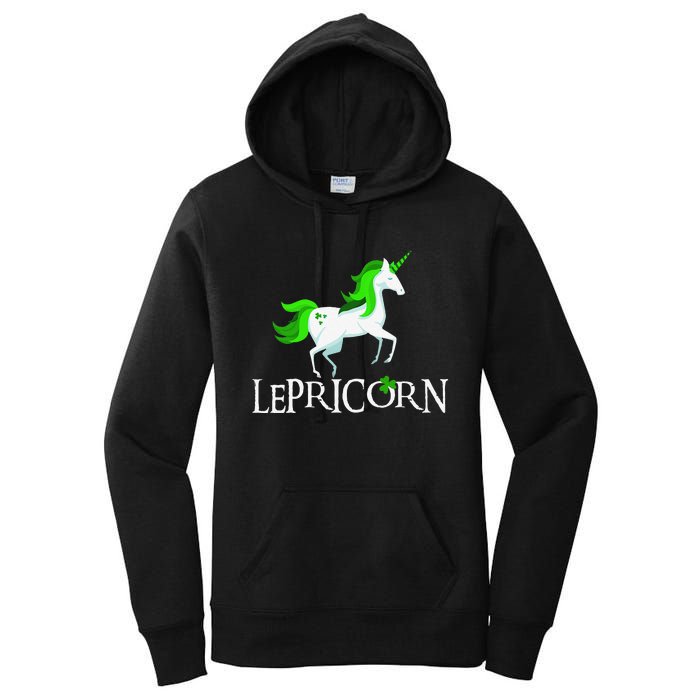 Funny Lepricorn Leprechaun Unicorn St. Patrick's Day Women's Pullover Hoodie