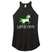 Funny Lepricorn Leprechaun Unicorn St. Patrick's Day Women's Perfect Tri Rocker Tank