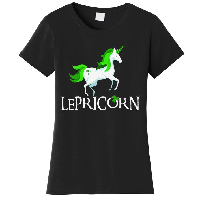 Funny Lepricorn Leprechaun Unicorn St. Patrick's Day Women's T-Shirt