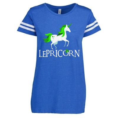 Funny Lepricorn Leprechaun Unicorn St. Patrick's Day Enza Ladies Jersey Football T-Shirt