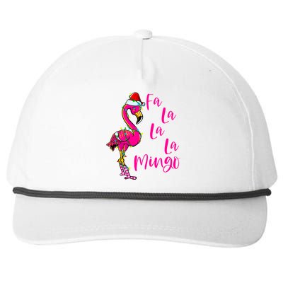 Fa La La La Mingo Flamingo Christmas Gift Snapback Five-Panel Rope Hat