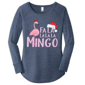 Fa La La La Mingo Flamingo For Christmas Funny Gift Women's Perfect Tri Tunic Long Sleeve Shirt