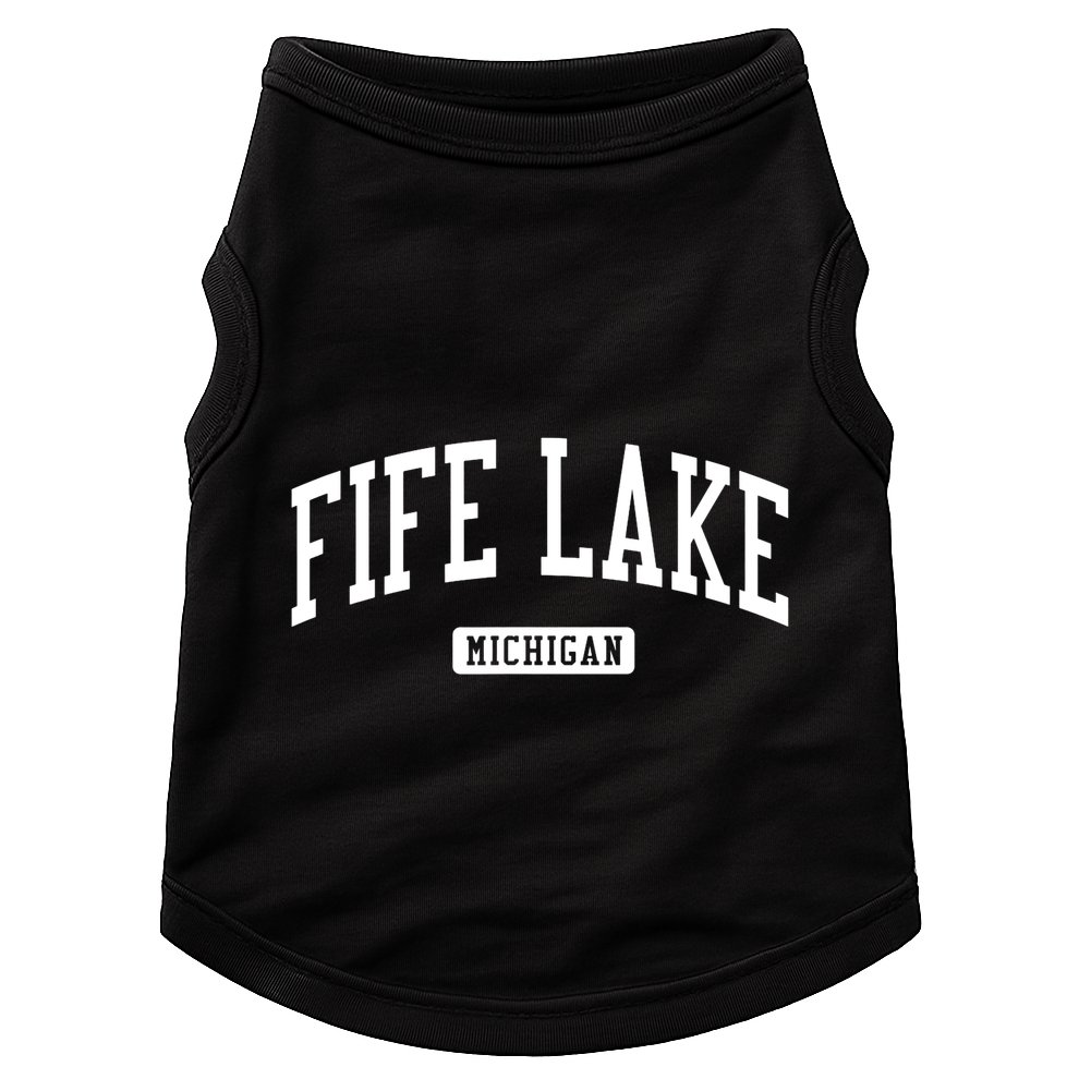 Fife Lake Michigan Mi Vintage Athletic Sports Design Doggie Tank