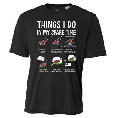 Funny Lawn Mower Clothes Gifts For Landscapers Gardener Cooling Performance Crew T-Shirt