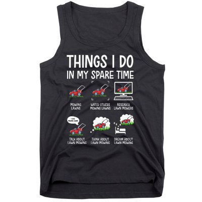 Funny Lawn Mower Clothes Gifts For Landscapers Gardener Tank Top