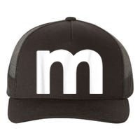 Funny Letter M Chocolate Candy Halloween Team Groups Costume Yupoong Adult 5-Panel Trucker Hat