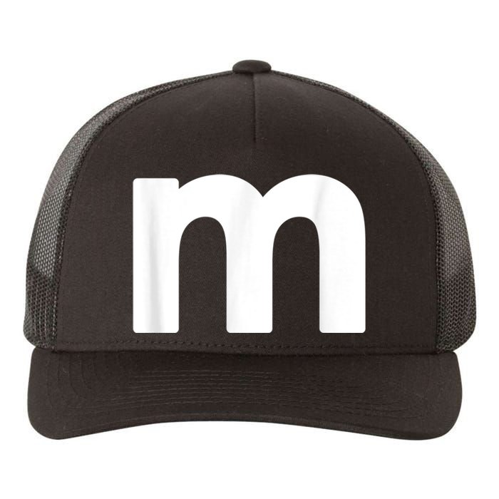 Funny Letter M Chocolate Candy Halloween Team Groups Costume Yupoong Adult 5-Panel Trucker Hat