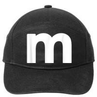 Funny Letter M Chocolate Candy Halloween Team Groups Costume 7-Panel Snapback Hat