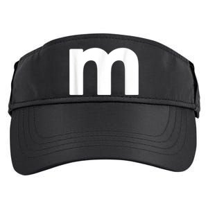 Funny Letter M Chocolate Candy Halloween Team Groups Costume Adult Drive Performance Visor