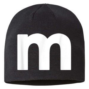 Funny Letter M Chocolate Candy Halloween Team Groups Costume Sustainable Beanie