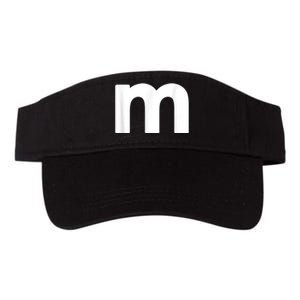 Funny Letter M Chocolate Candy Halloween Team Groups Costume Valucap Bio-Washed Visor