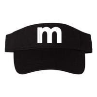 Funny Letter M Chocolate Candy Halloween Team Groups Costume Valucap Bio-Washed Visor