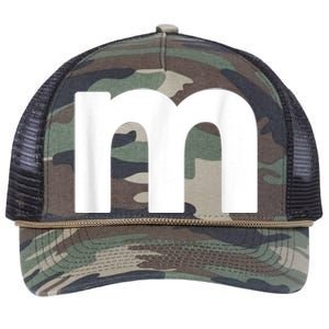 Funny Letter M Chocolate Candy Halloween Team Groups Costume Retro Rope Trucker Hat Cap