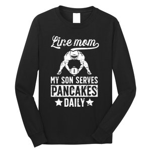 Football Line Mom Funny Mom Of A Football Lineman Mama Long Sleeve Shirt