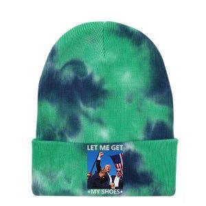 Funny Let Me Get My Shoes And Conquer Tie Dye 12in Knit Beanie