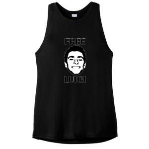 Free Luigi Mangione Ladies PosiCharge Tri-Blend Wicking Tank