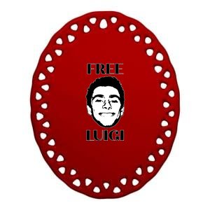 Free Luigi Mangione Ceramic Oval Ornament