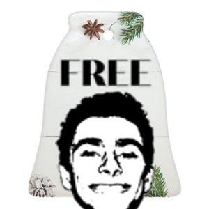 Free Luigi Mangione Ceramic Bell Ornament