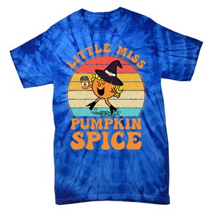 Funny Little Miss Pumpkin Spice Retro Little Miss Pumpkin Funny Gift Tie-Dye T-Shirt