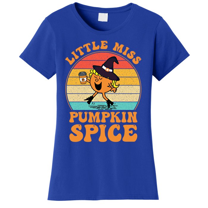 Funny Little Miss Pumpkin Spice Retro Little Miss Pumpkin Funny Gift Women's T-Shirt