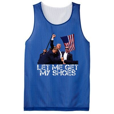 Funny Let Me Get My Shoes Mesh Reversible Basketball Jersey Tank