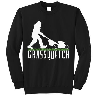 Funny Lawn Mowing Grassquatch Bigfoot Lawn Mower Sweatshirt
