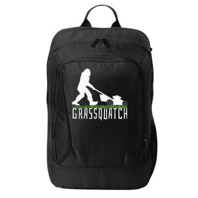 Funny Lawn Mowing Grassquatch Bigfoot Lawn Mower City Backpack