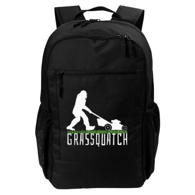 Funny Lawn Mowing Grassquatch Bigfoot Lawn Mower Daily Commute Backpack