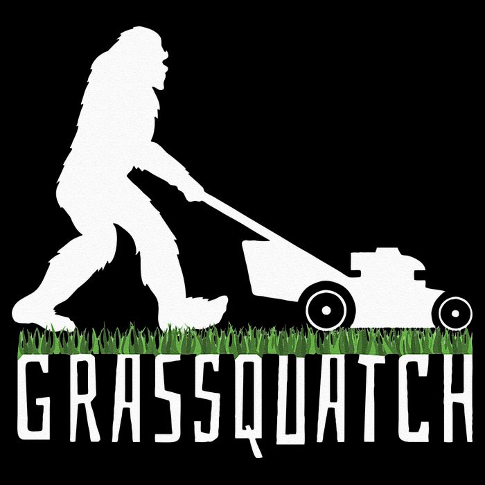 Funny Lawn Mowing Grassquatch Bigfoot Lawn Mower 16 in Basic Backpack