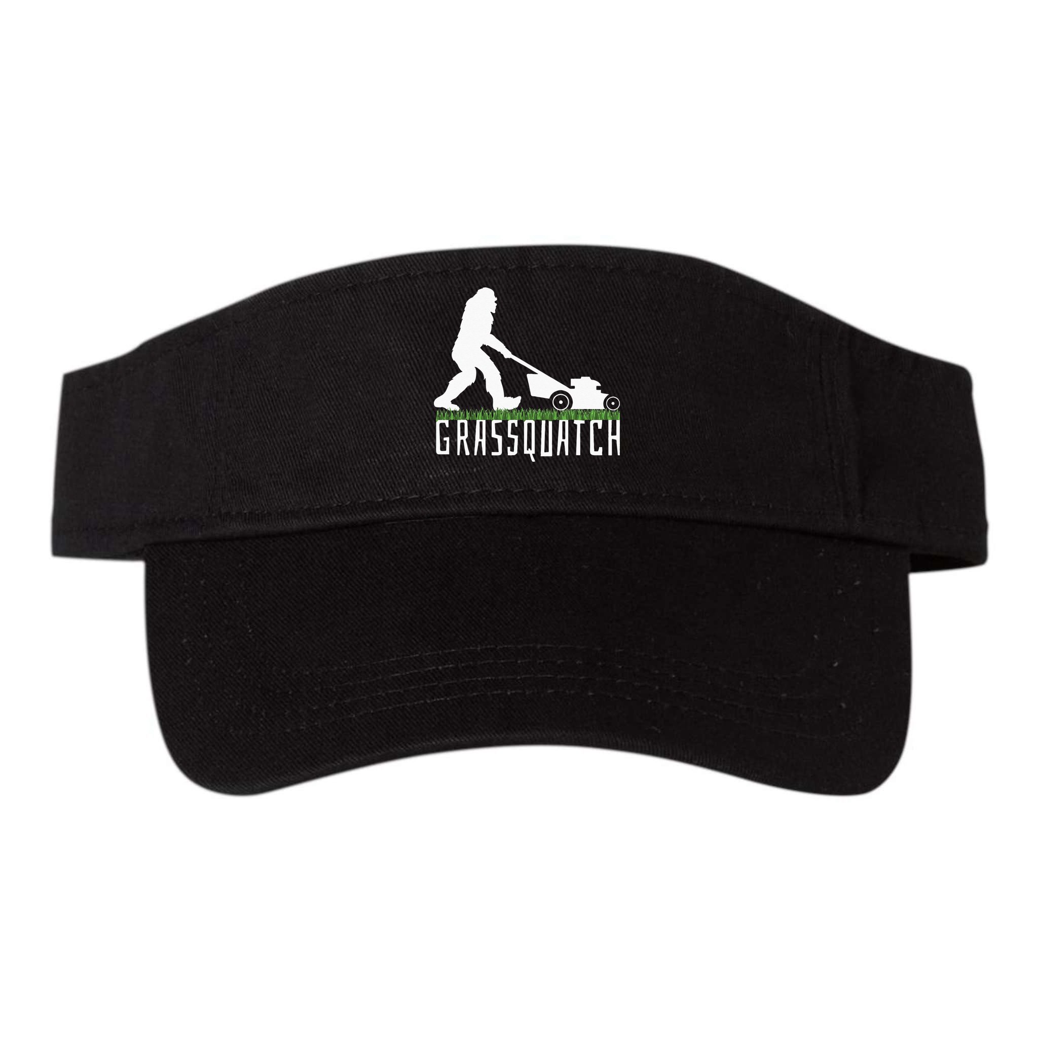 Funny Lawn Mowing Grassquatch Bigfoot Lawn Mower Visor