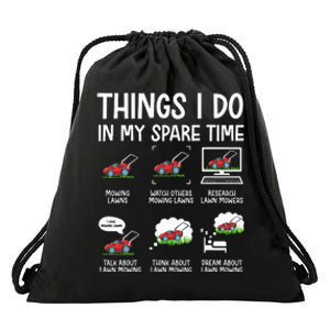 Funny Lawn Mower Landscaper Humor Drawstring Bag