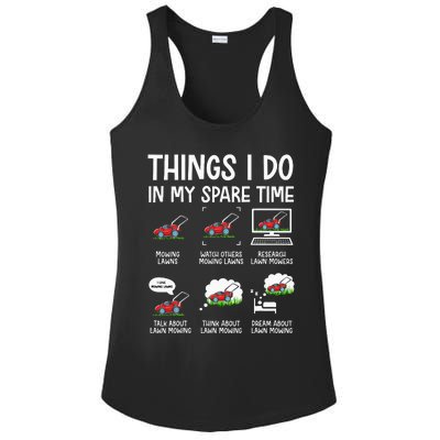 Funny Lawn Mower Landscaper Humor Ladies PosiCharge Competitor Racerback Tank