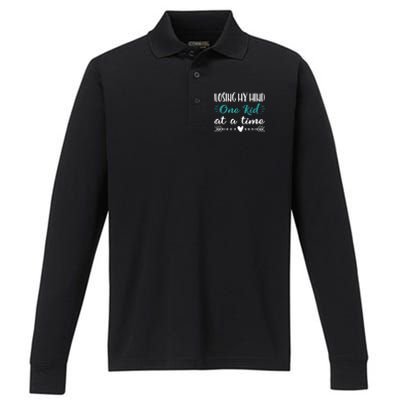 Funny Losing Mind Mothers Day Gift Mom Sayings Performance Long Sleeve Polo