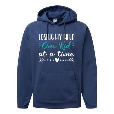 Funny Losing Mind Mothers Day Gift Mom Sayings Performance Fleece Hoodie