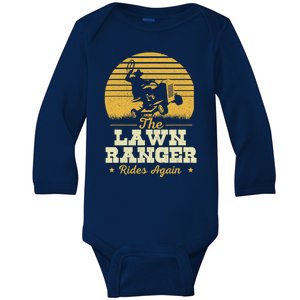 Funny Landscraper Mower Landscaping Baby Long Sleeve Bodysuit