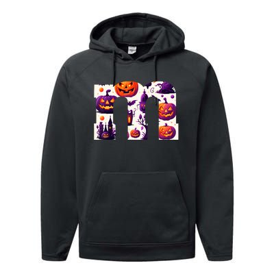 Funny Letter M Groups Halloween Team Groups Costume Performance Fleece Hoodie