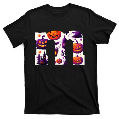 Funny Letter M Groups Halloween Team Groups Costume T-Shirt