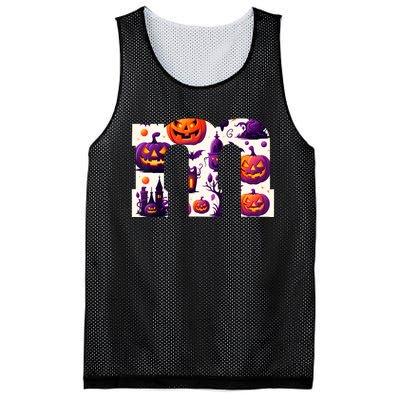 Funny Letter M Groups Halloween Team Groups Costume Mesh Reversible Basketball Jersey Tank