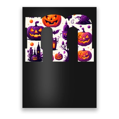 Funny Letter M Groups Halloween Team Groups Costume Poster