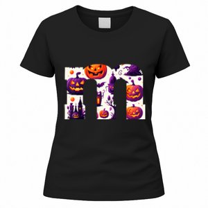 Funny Letter M Groups Halloween Team Groups Costume Women's T-Shirt