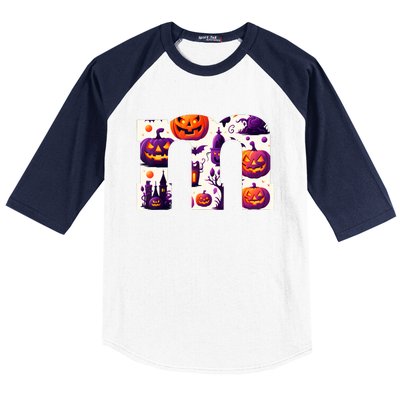 Funny Letter M Groups Halloween Team Groups Costume Baseball Sleeve Shirt