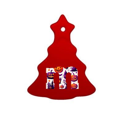 Funny Letter M Groups Halloween Team Groups Costume Ceramic Tree Ornament