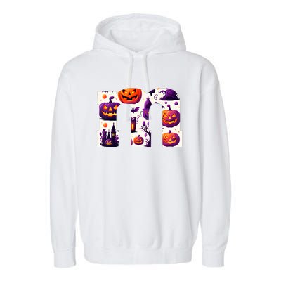 Funny Letter M Groups Halloween Team Groups Costume Garment-Dyed Fleece Hoodie